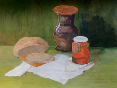 Шабурова Анна-Натюрморт с хлебом