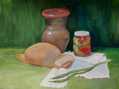 Щукина Варвара-Натюрморт с хлебом