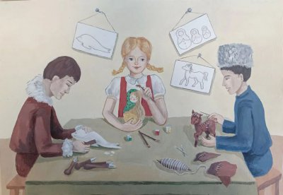 Кузнецова Арина - Веками дружат тюлень, матрёшка и лошадка!